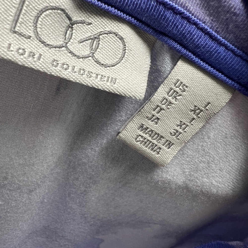 LOGO by Lori Goldstein Blue and Purple Patterned Tunic - Picture 9 of 12